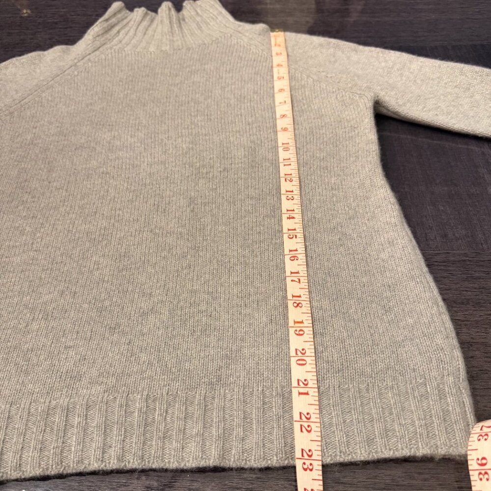 Bartolini Gray 100% Cashmere Turtleneck Sweater Size S Made in Italy - Picture 9 of 11